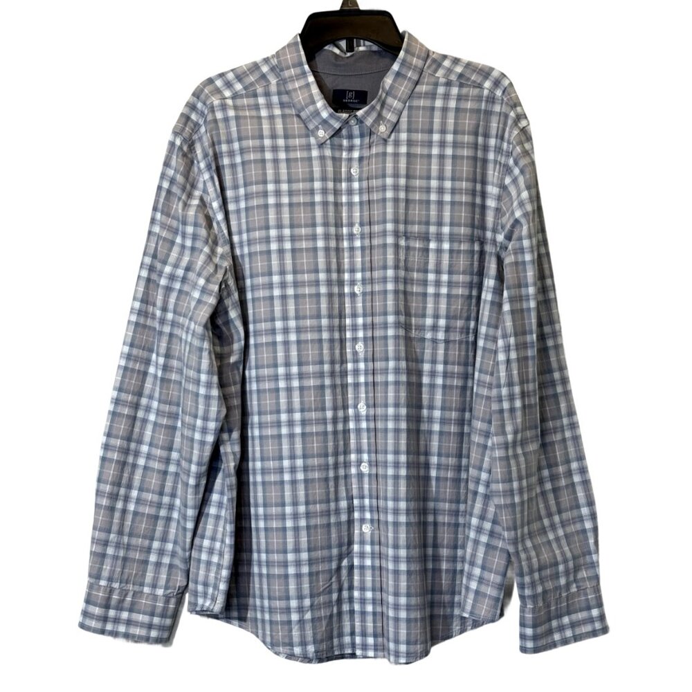 Men's Gray Plaid Shirt 2XL (50-52)